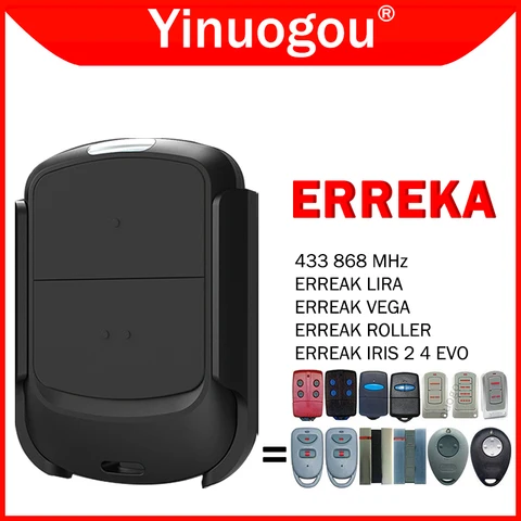 ERREKA IRIS 2 4 EVO LIRA VEGA ROLLER 433 868 Гаражный пульт дипликатора 433 МГц 868 МГц дистанционное управление для электрических ворот