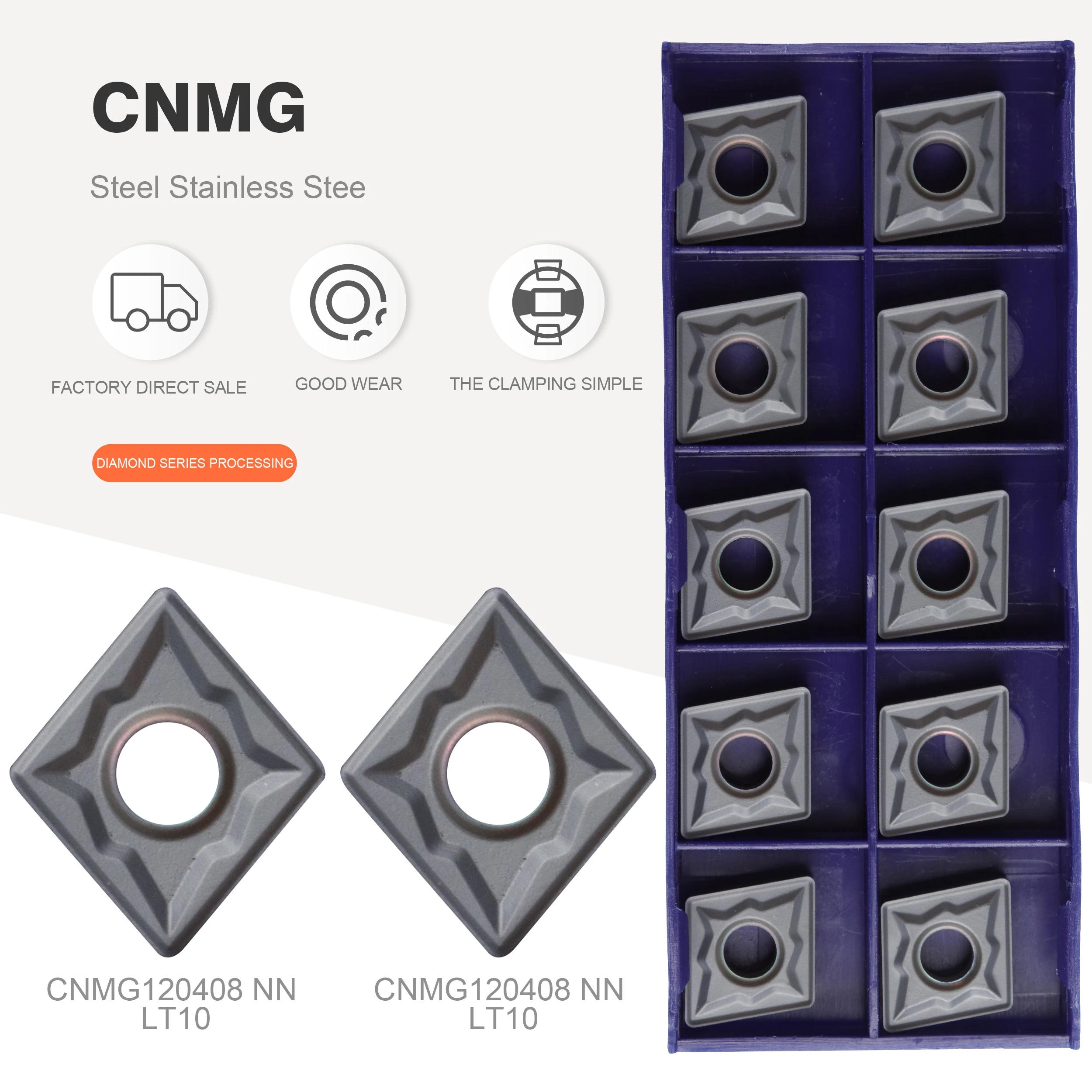 Инструмент для обточки цилиндрической формы LAMINA 100% CNMG120408 NN LT10 карбид 120408