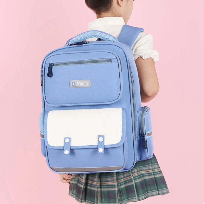 Grade 1-3-6 British Style Primary Girls Cute Simple Backpacks New Children Students High-capacity Fashion School Bags for Boys