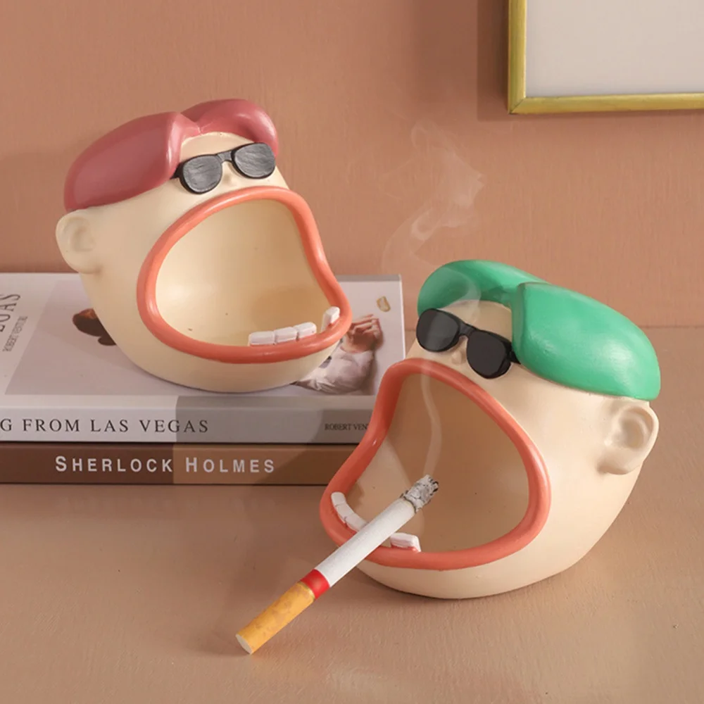 

Cute Cartoon Ashtray Big Mouth Ceramic Ashtray Creative Flower Pot Trendy Mouth Fashion Home Mini Send Boyfriend Gift