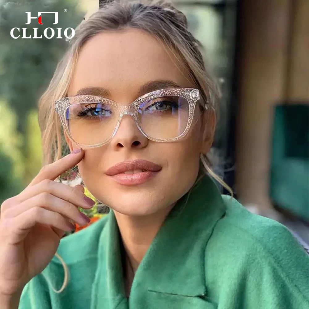 Модные женские очки для чтения CLLOIO кошачий глаз с защитой от синего излучения при