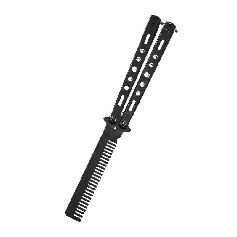

1Pc Outdoor Camping Practice Combs Foldable Butterfly Comb Knife Stainless Steel Modeling Tool for Beginner Drop Shipping