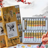 12/18/24/36 Color Chinese Painting Paint Set 5ML/12ML Painting Design Professional Watercolor Paint Student Art Supplies