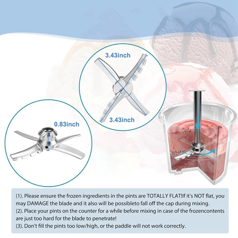 Сменное лопастное лезвие для Ninja Creami NC501 CN501CO NC500C NC501C NC501H миксер мороженого-стрела