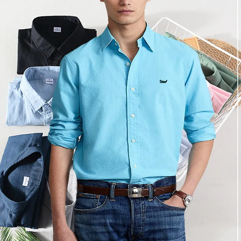 

Classic Cotton Linen Men's Long-sleeved Shirt Slim-type Fashion Casual All-match Business Shirt 9027
