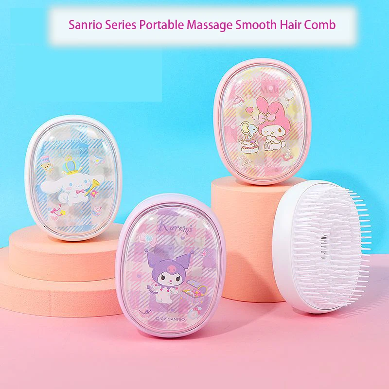 

Kuromi Cartoon Combs Sanrios Girl Kawaii Anime Figure Cinnamoroll Student Portable Outdoor Household Airbag Comb Birthday Gifts