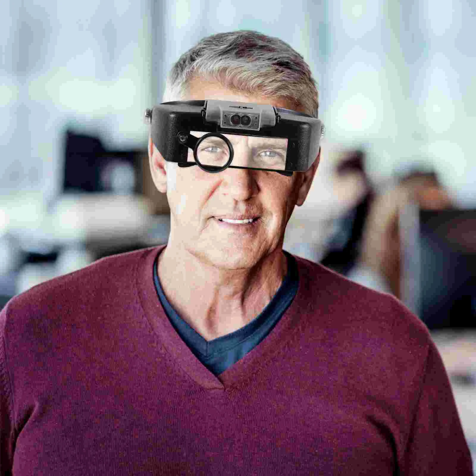 

Magnifier Head-mounted Maintenance Reading Magnifying Glass Illuminated Senior LED Light Embroidery Kit Hands Free