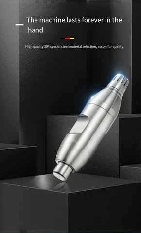 Ручной триммер для волос в носу, прецизионный острый, легко чистится, металлический стальной материал, прочный, удобный и компактный, чистящий инструмент