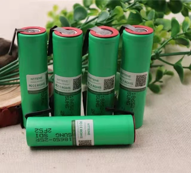 100%.Original. Recargable. 25R-batería de litio,3,7 V, 2500mAh, para18650.25r. 25A, juguetes,linterna, taladro eléctrico.