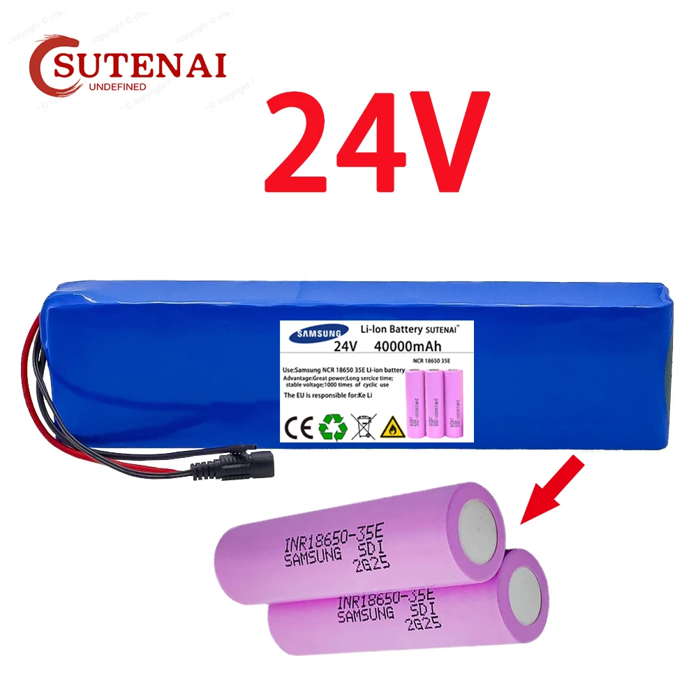 

New 7S4P 24v 10Ah Liion Battery Pack 29.4v 10Ah Electric Bicycle Motor Ebike Scooter 18650 Lithium Batteries With BMS+ Charger