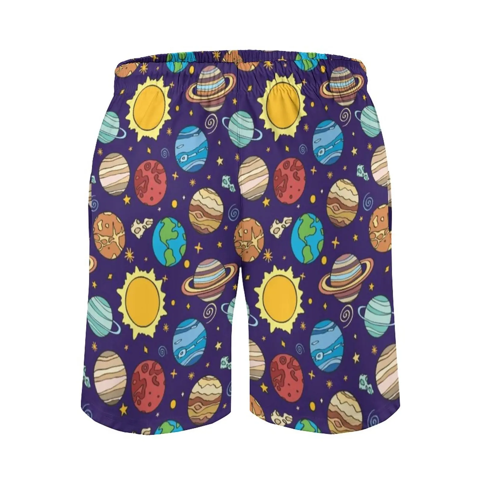 Плавки мужские солнцезащитные с мультяшным принтом удобные пляжные короткие