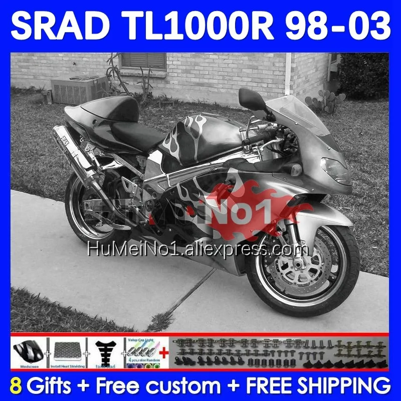 

Body For SRAD TL1000 TL 1000 R 1000R 98 03 25No.166 flames blk TL1000R 98 99 00 01 02 03 1998 1999 2000 2001 2002 2003 Fairing