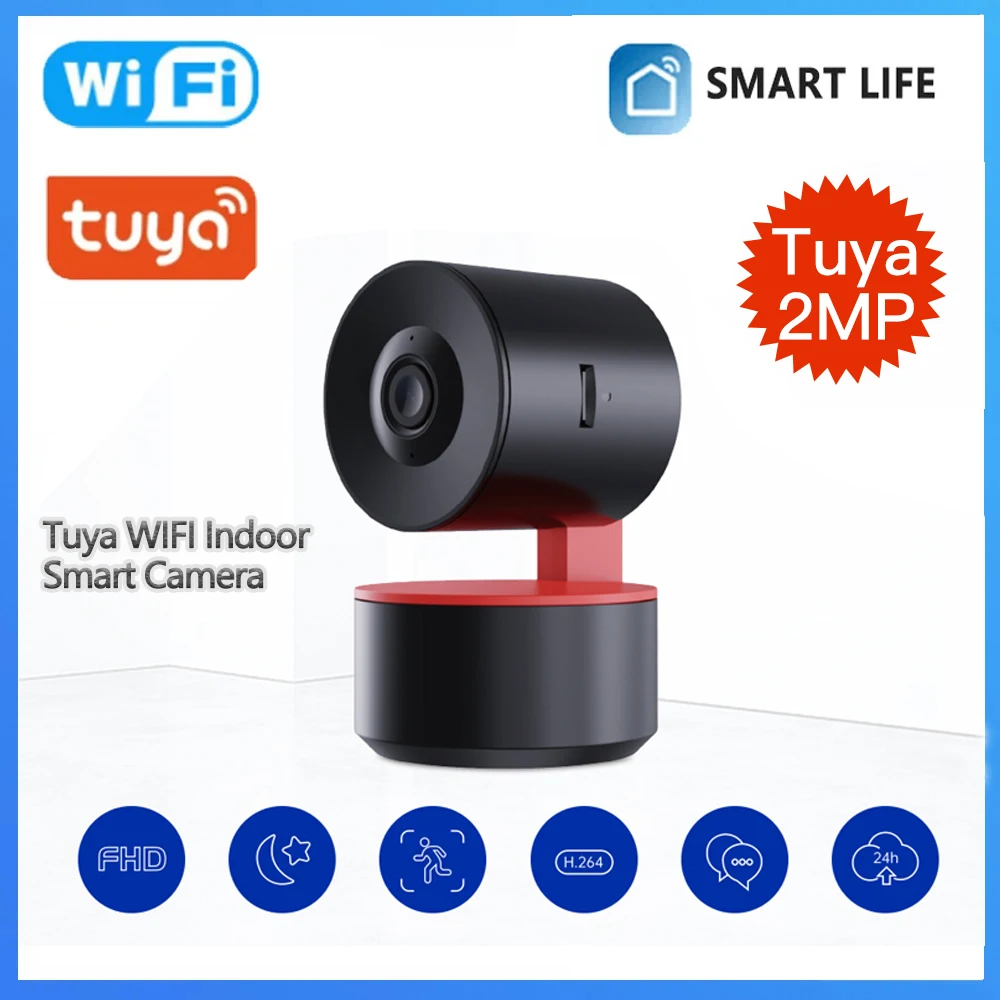 

Tuya PTZ WiFi IP Camera Smart AI Human Detection Motion Tracking Motion Detection Two-Way Audio 1080P Wireless Security Camera