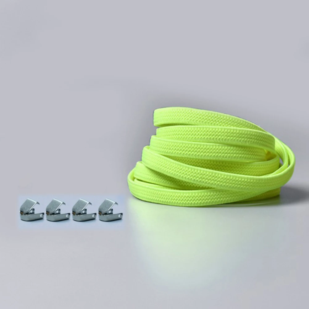 Elastic Flat Shoelaces No Tie Shoelaces Outdoor Leisure Sneakers Quick Safety Flat Shoe Lace Kids Adult Unisex Lazy Laces
