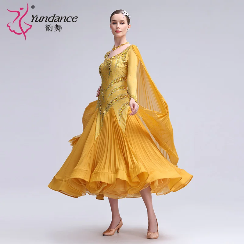 B-24100 Новое женское платье для современного танца со стразами разноцветное