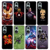 avengers groot thanos spiderman phone case for honor x8 60 8x 9x 50 30i 21i 20 9a play nova 8i 9 se y60 magic4 pro lite tpu case