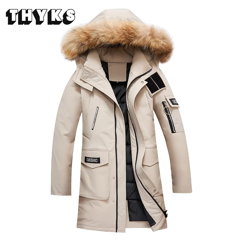 2022 New Brand Winter Men Windproof Warm Fur Collar Thick Jacket Coat Casual Long Parkas Men Fashion Hooded Outdoor Parkas Men