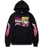 new arrival anime hoodies jojo bizarre adventure printing pullover sweatshirt hip hop streetwear harajuku crewneck sweatshirt