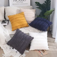 cotton cushion cover solid color pillow cover 45x45cm decorative pillows for sofa living room home decor nordic pillowcase