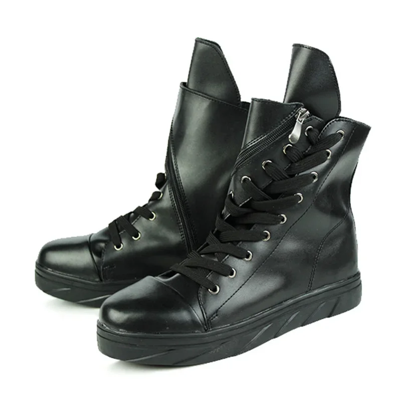 Мужские ботинки с вулканизированной подошвой пиратские кожаные сапоги в
