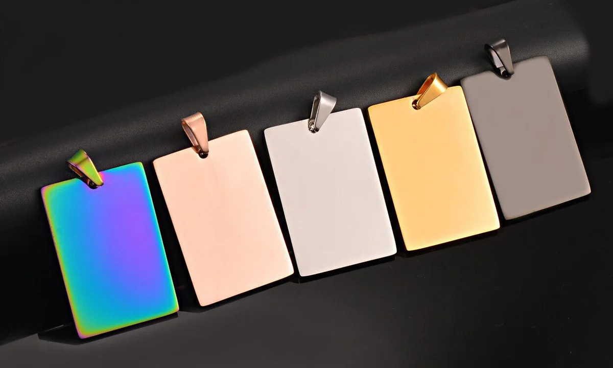 100 шт./партия прямоугольные Подвески для собак