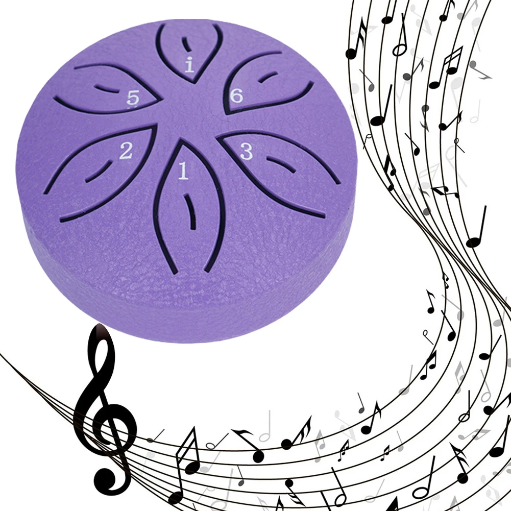 3-дюймовый 6-нотный дождевой барабан для улицы стальной с язычком инструмент йоги