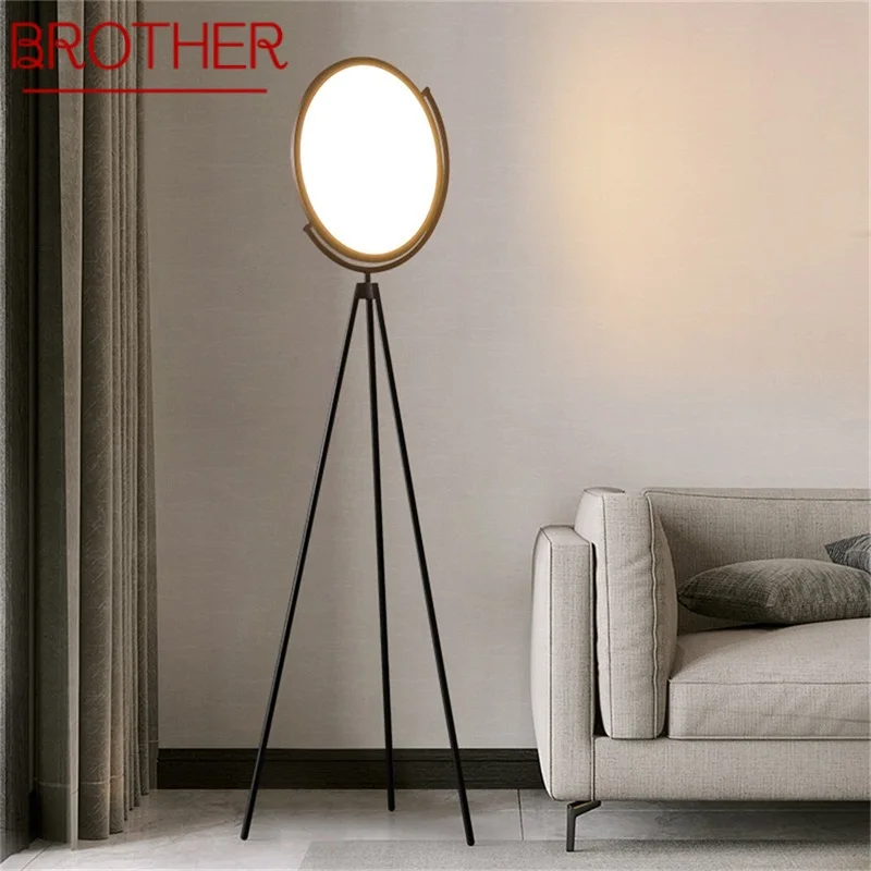 

BROTHER Nordic Vintage Floor Lamp Simple Modern LED Standing Light for Home Living Room Bedroom Decor