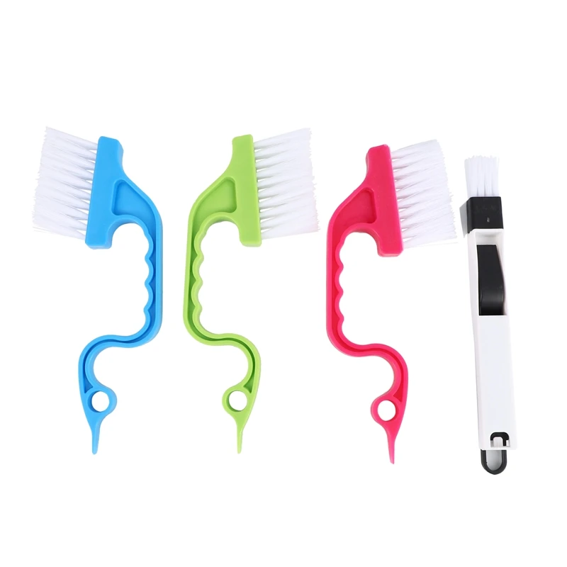 

New Hand-Held Groove Gap Cleaning Tools Door Window Track Cleaning Brushes Air Conditioning Shutter Cleaning Brushes Pack Of 4