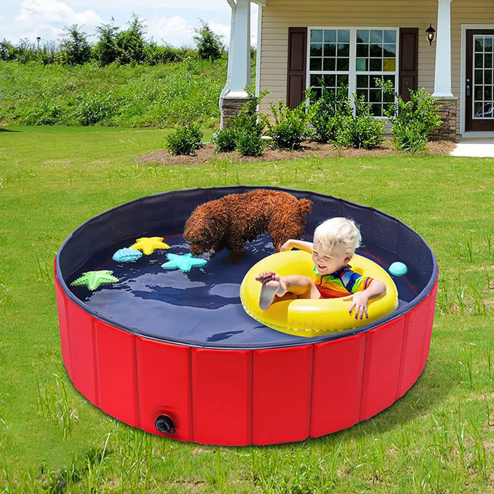 

Dog Pool Foldable Pet Bath Swimming Tub Bathtub Collapsible Bathing Pool For Outdoor Indoor Dogs Cats Kids Pool
