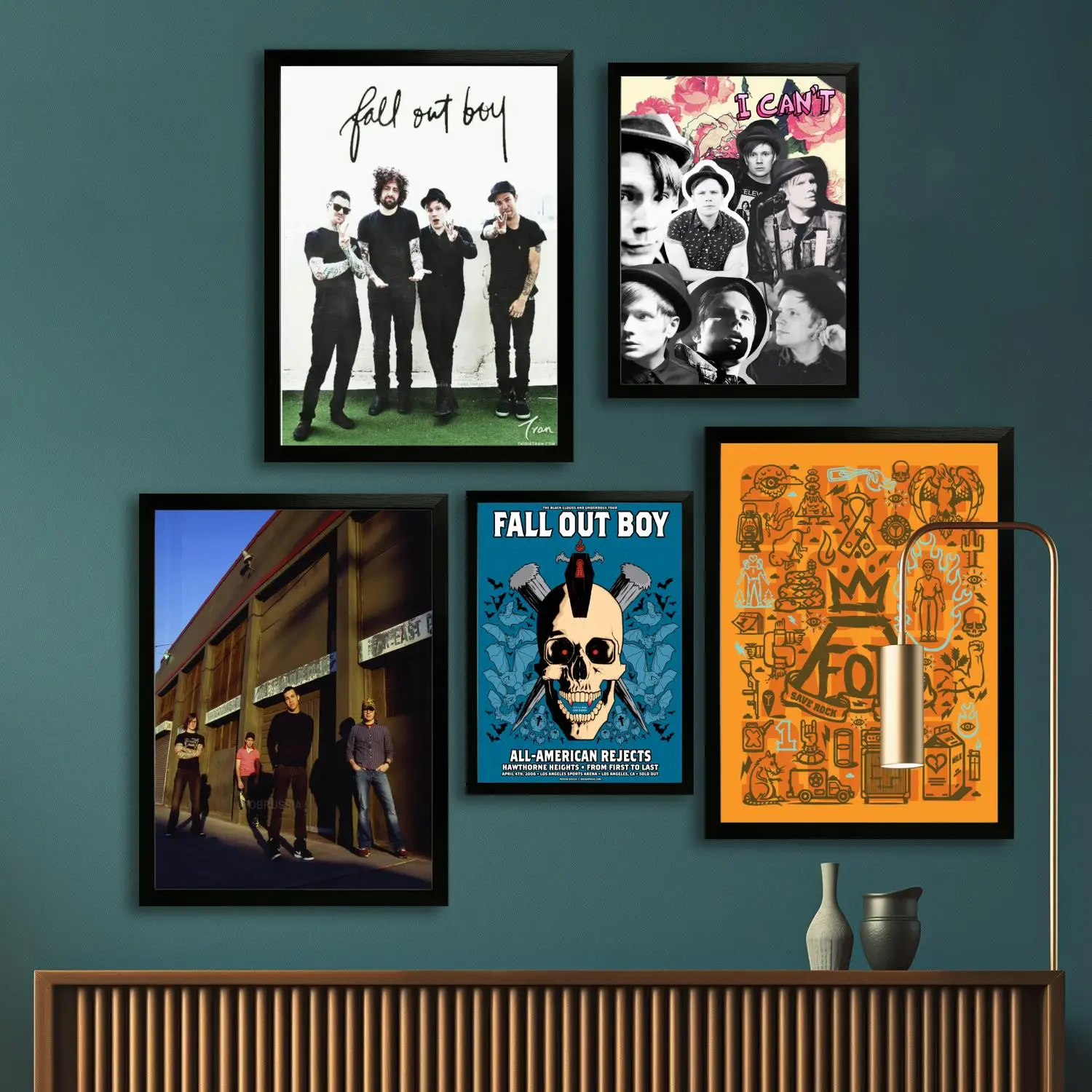 Плакат на холсте Fall Out Boy и настенное искусство печать с изображением современная