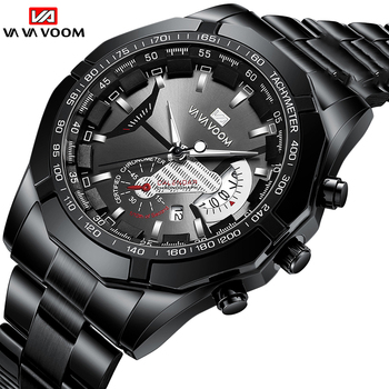 2022 New Mens Sports Watches Fashion Stainless Steel Luxury Luminous Waterproof Calendar Quartz Men's Watches Relogio Masculino-37194