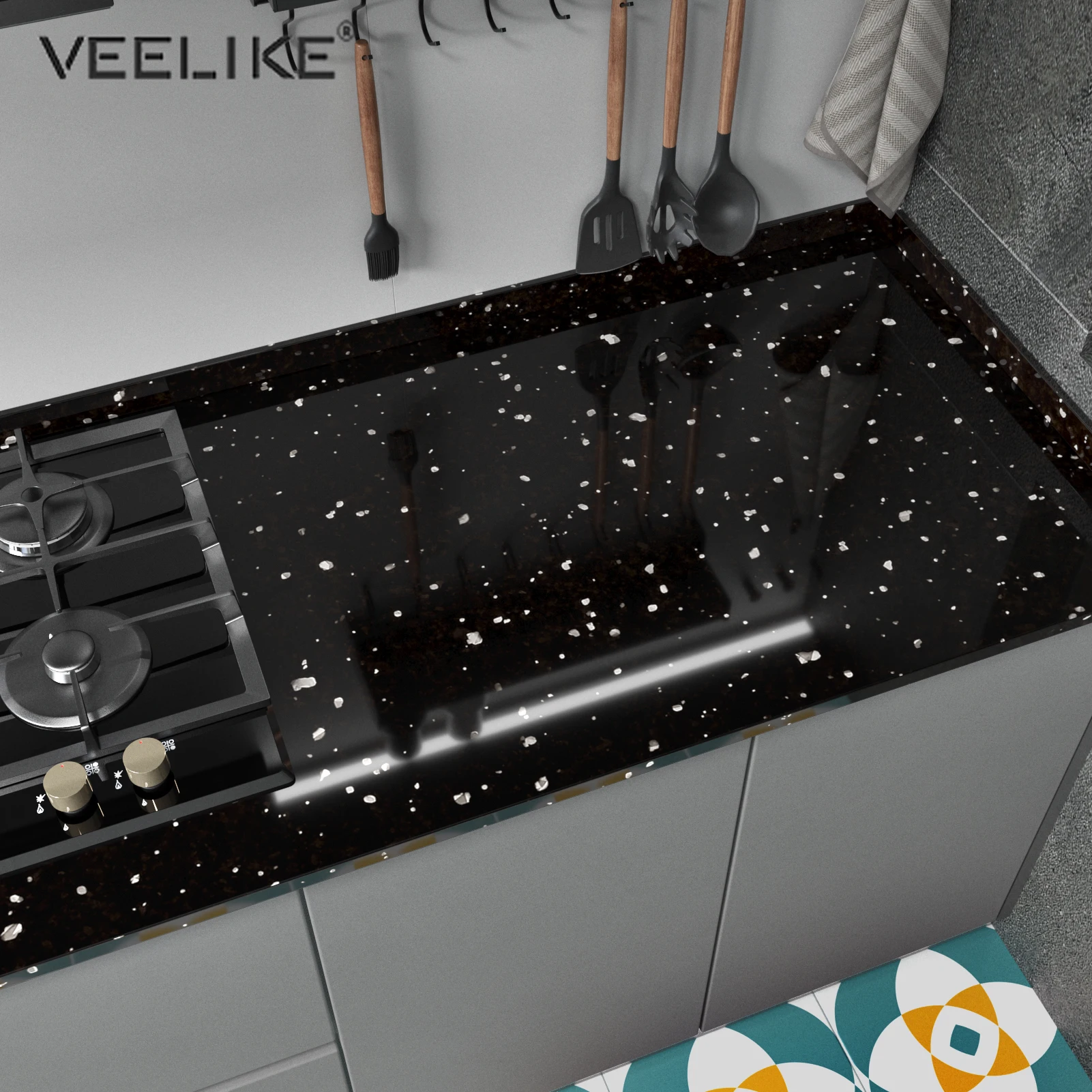 

Self Adhesive Marble Wallpaper Modern Kitchen Cabinet Countertop Oil-proof Contact Paper PVC Decorative Furniture Decor Stickers