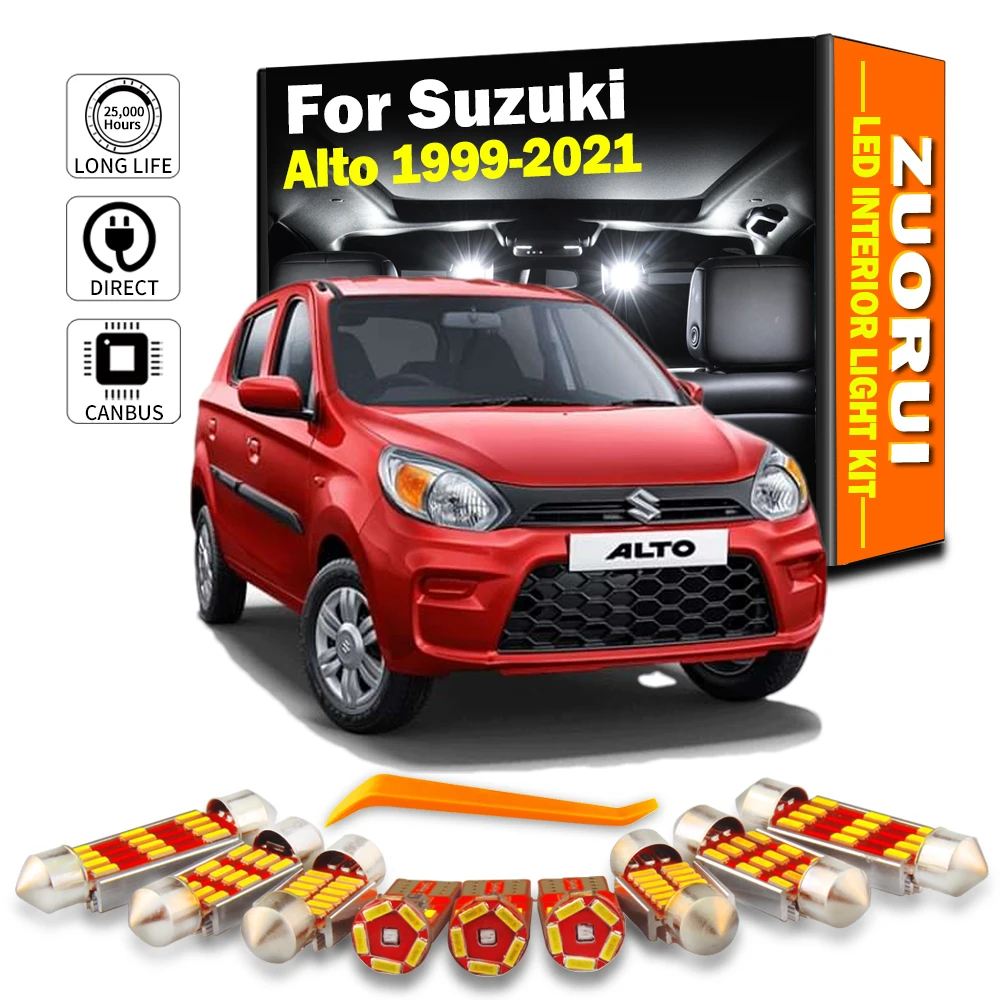 

Автомобильные светодиодные купольсветильник лампы ZUORUI Canbus для салона Suzuki Alto 1999-2015 2016 2017 2018 2019 светодиодный ные лампы без ошибок