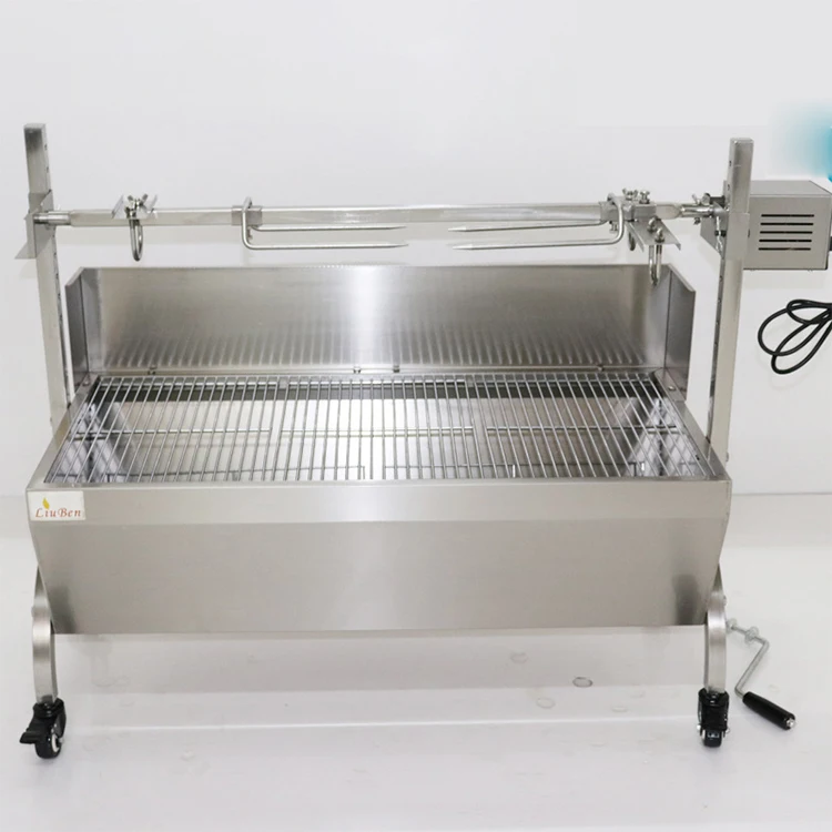 Профессиональный садовый гриль-барбекю угольный уличный вращающийся гриль