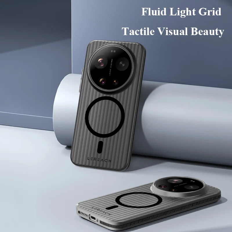 Фото Чехол LeReach TOC ICICLE для Xiaomi 17 Ultra 5G, магнитный, матовый, 3D, с противоскользящими боковыми захватами, защита задней панели на уровне микрон №4
