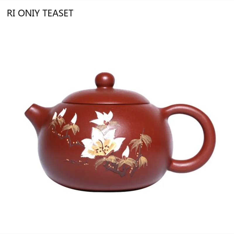 

220ml Authentic Yixing Purple Clay Teapot Handmade Dahongpao Xishi Tea Pot Zisha Filter Beauty Kettle Customized Teaware Gifts