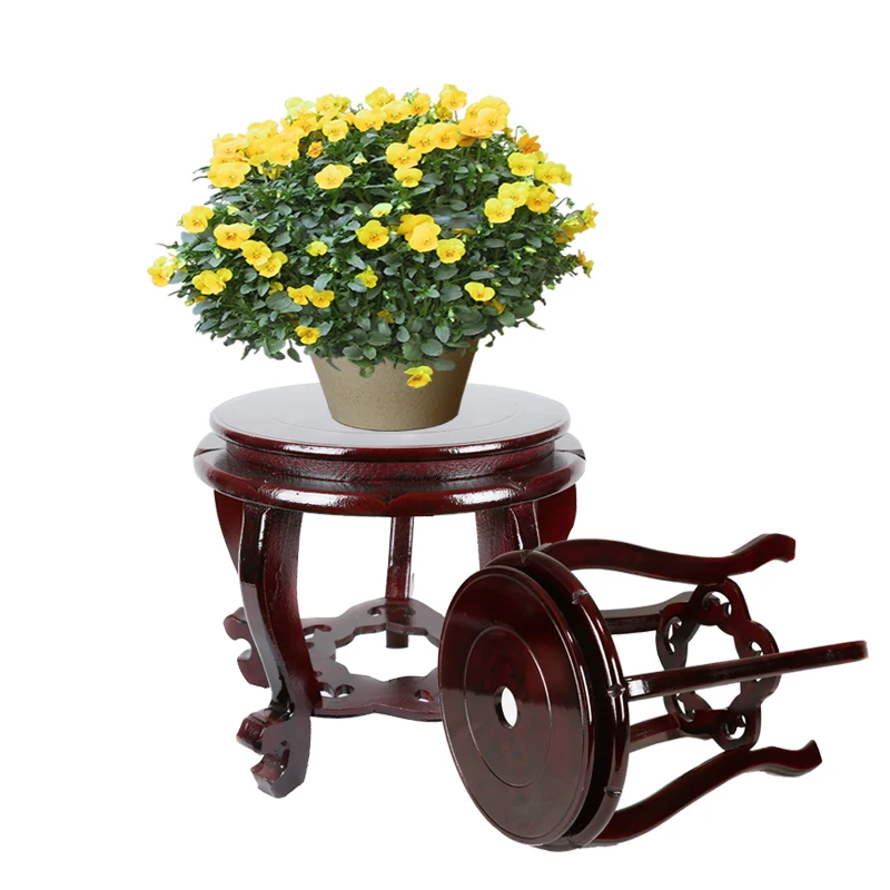 Red Home Decoration Display Stand Chinese Display Stands Fish Bowl Stand Vase Stand Accessories Decor Planter Support