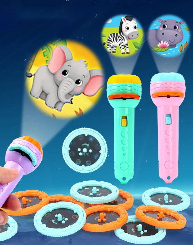 

Baby Sleeping Story Book Flashlight Projector Torch Lamp Toy Early Education Toy for Kid Holiday Birthday Xmas Gift Light Up Toy