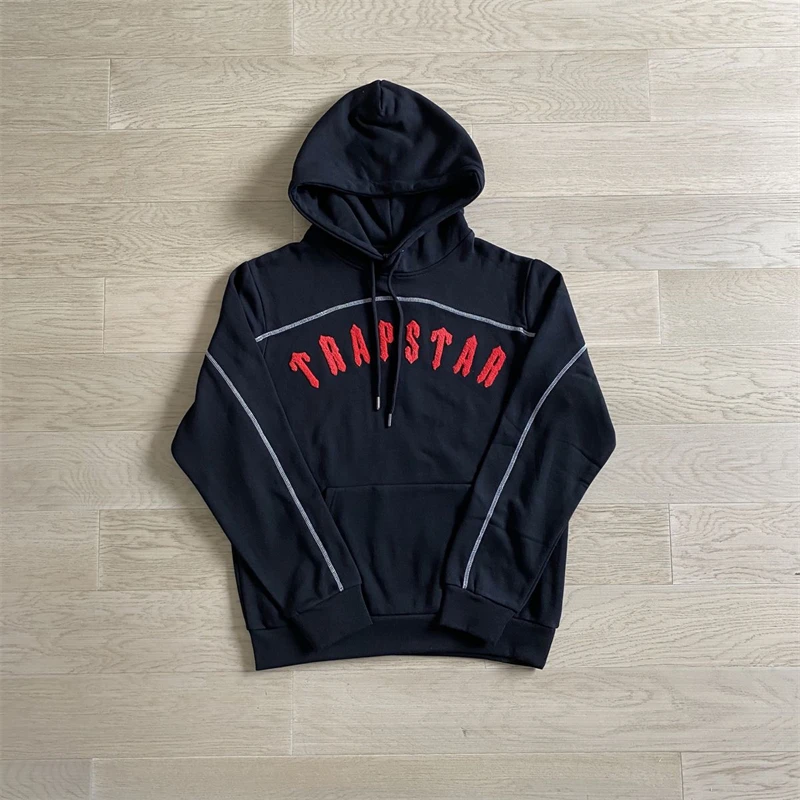 

Men Suit Trapstar Tracksuit Set Arch Panel Red Letters 1:1 Top Quality Embroidered Hoodie Jogging Pants UK London High Street
