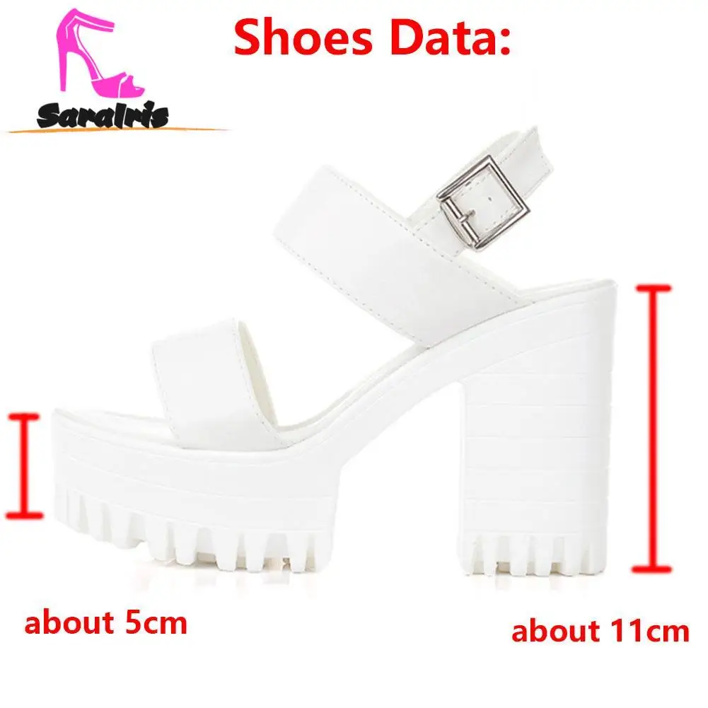 Chunky High Heeled Ankle Strap Sandals Summer 2023 Hot Sale Elegant Summer Platform Sandals Solid Simply Shoes Comfy Walking