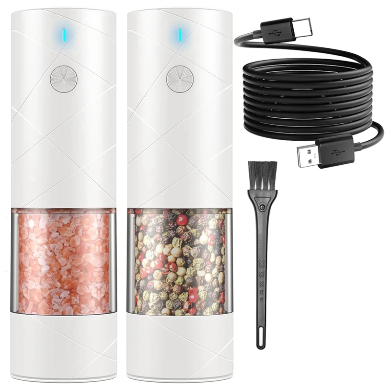 

Электрическая фотоэлектрическая перезаряжаемая с USB, регулируемая крупная автоматическая мельница для соли и перца, набор мельниц