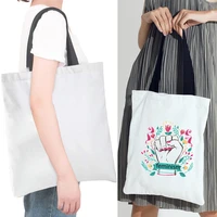 womens shopper shopping bags wide rope shoulder bag fabric reusable beach canvas handbags minimalist style tote