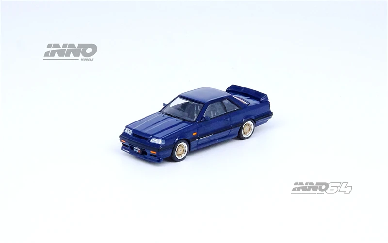 INNO 1:64 NISSAN SKYLINE GTS-R (R31) темно-синий/черный/оружейный металлический Литая модель