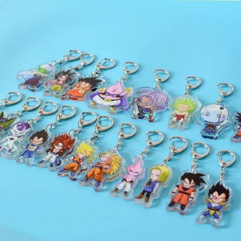 Двухслойная Акриловая подвеска из аниме Драконий жемчуг супер сайян Сон Гоку