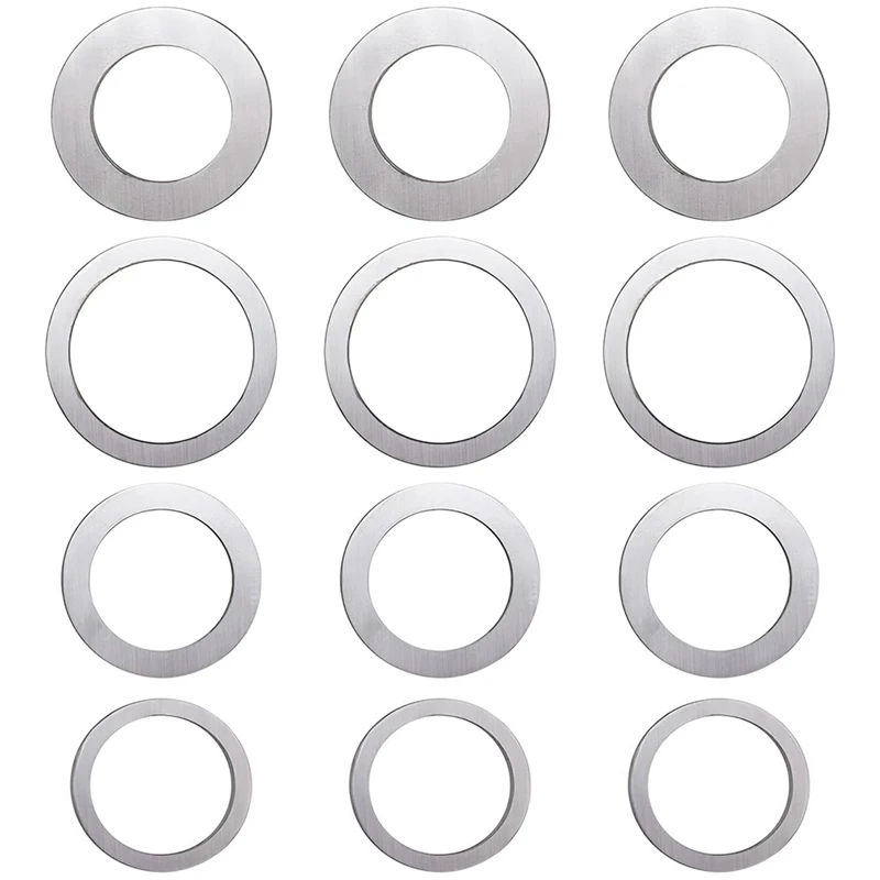 

Saw Blade Adapter Ring Set Saw Blade Bushing Angle Grinder Inner Aperture Conversion Gasket Silver Metal (12/Pack)