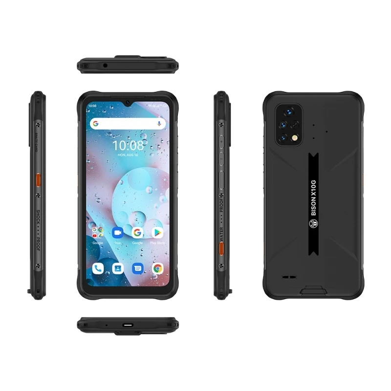 umidigi bison x10g global version rugged phone 4gb ram32gb64gb rom ip68 waterproof 6 53 android 11 ums312 t310 quad core free global shipping