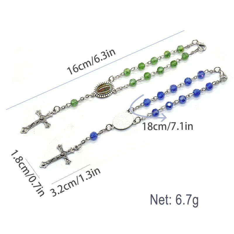 652F католический браслет-четки четки для крещения сувениры вечеринки 4 цвета