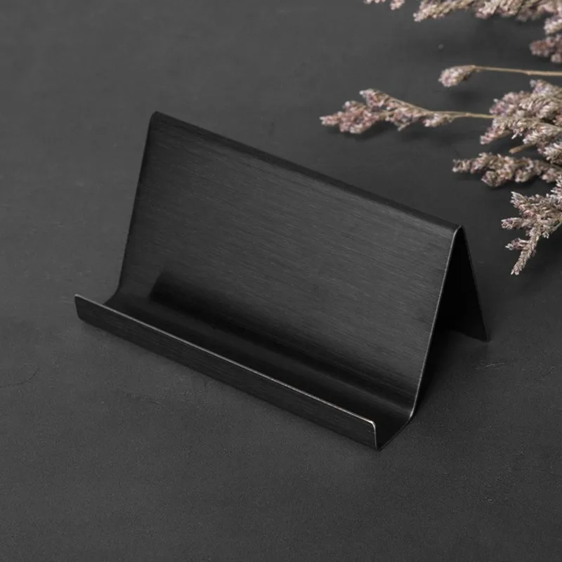 Металлическая Витрина с именной биркой для визиток настольная