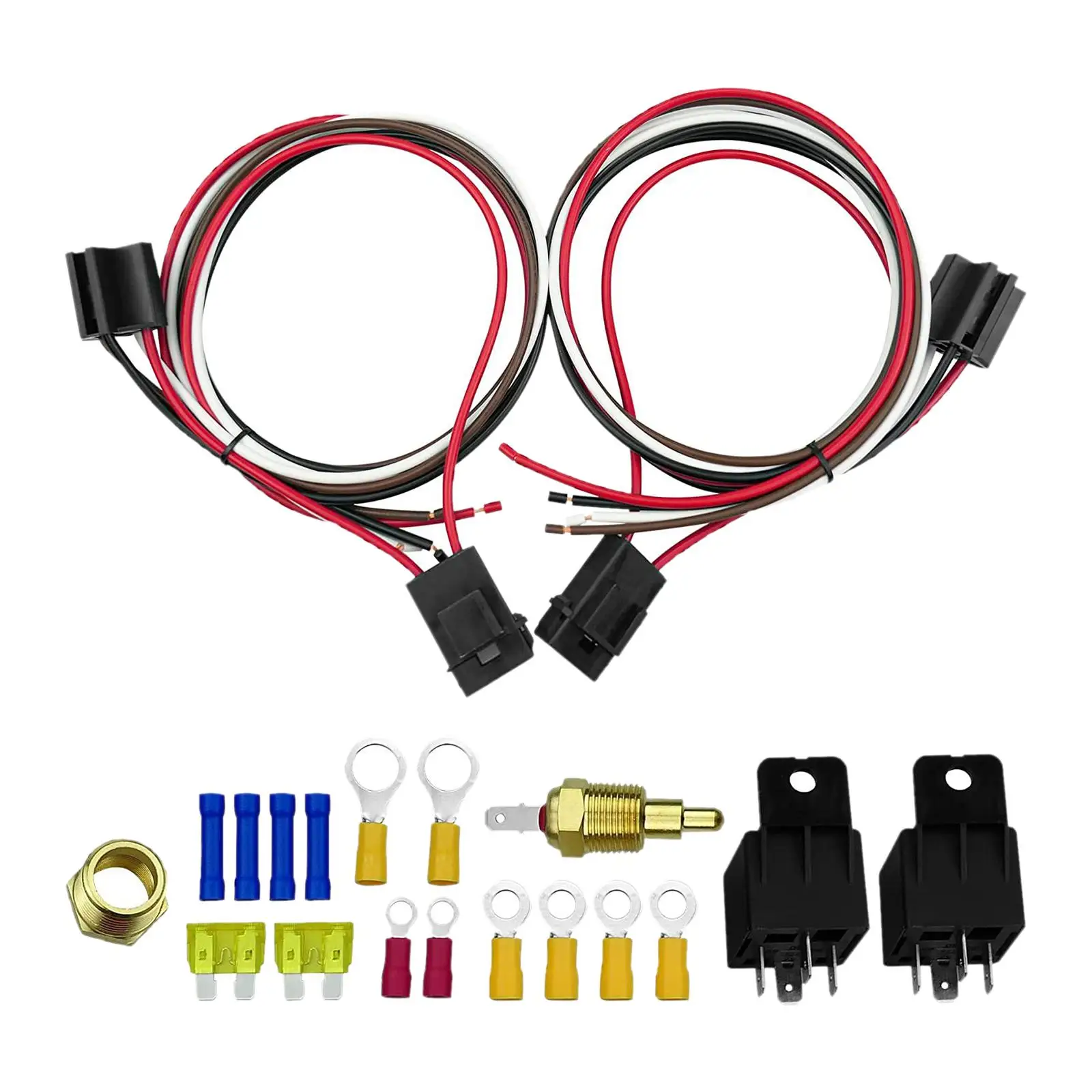 

Automotive Electric Fan Wiring Kit 185 On 175 Off 40 Amp Waterproof Relay