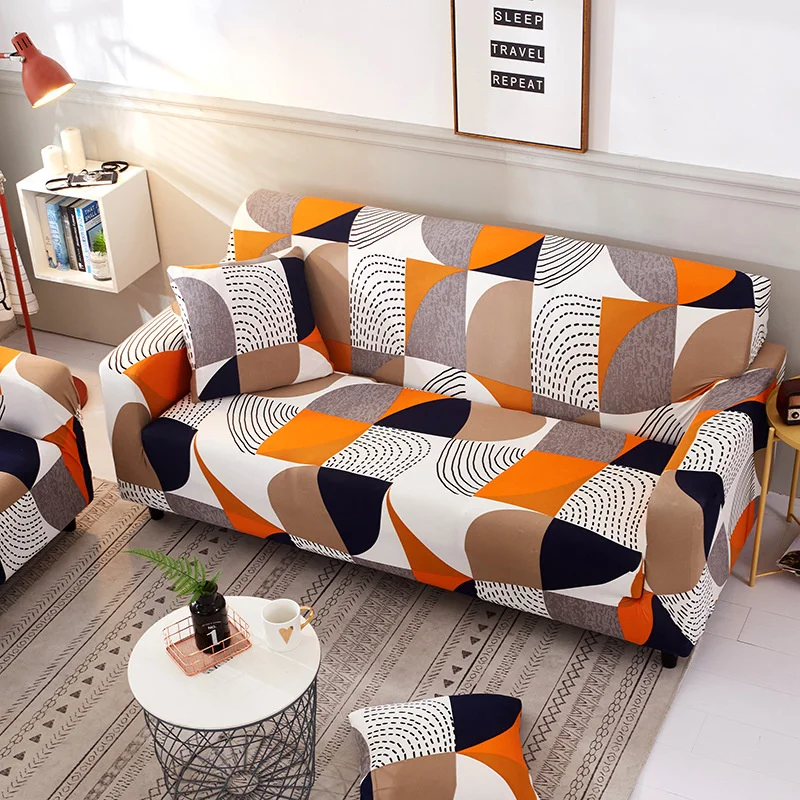 

Sofa Chair Couch Cover Stretch Plaid Slipcover Elastic for Living Room Home Decor All Inclusive Universal Set Prtoectector